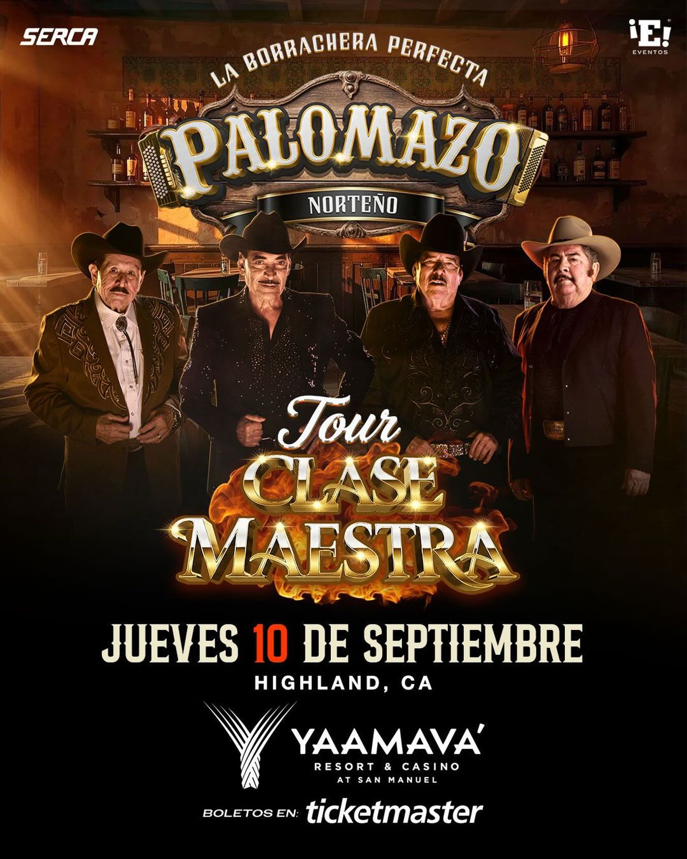 PALOMAZO NORTEÑO Clase Maestra Tour Poster 2026